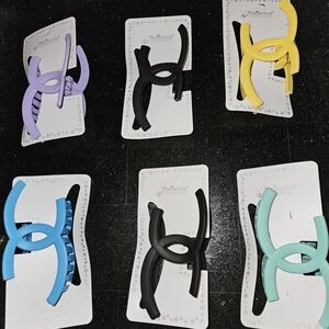 Vibrant Hair Claw Clips Assorted Colors !! BUNDLE OF 6!
